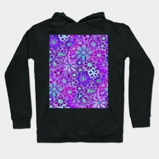 Dark Purple Floral Hoodie